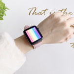 D-förmiges Armband mit glatter Oberfläche als Ersatz für Apple Watch Series 6, SE, 5 und 4 (44 mm) sowie 3, 2 und 1 (42 mm).