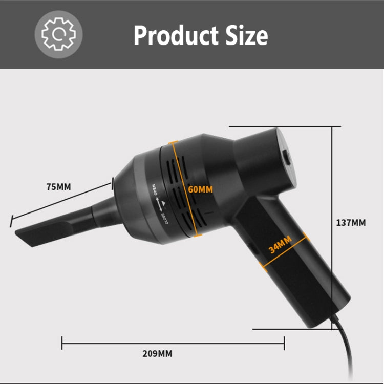 مكنسة كهربائية محمولة منزلية صغيرة USB لجمع الغبار، أدوات تنظيف، HK-6019D