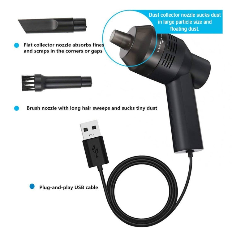 مكنسة كهربائية محمولة منزلية صغيرة USB لجمع الغبار، أدوات تنظيف، HK-6019D
