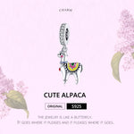 S925 Sterling Silver Cute Alpaca Pendant DIY Bracelet Necklace Accessories, Cute Alpaca