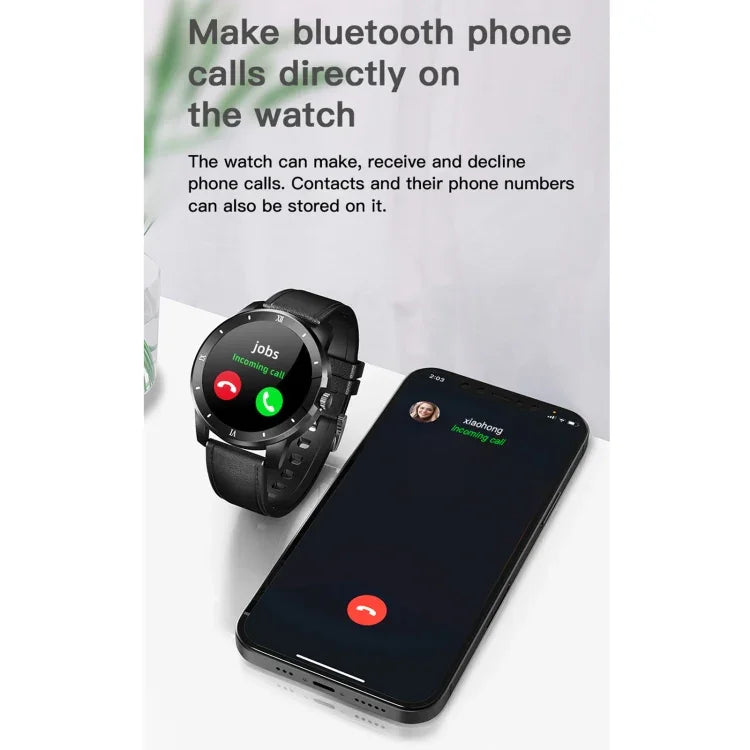 MX12 1.3 inch IPS Color Screen IP68 Waterproof Smart Watch, Support Bluetooth Call / Sleep Monitoring / Heart Rate Monitoring, Steel Strap