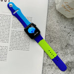 Silicone Color Matching Replacement Watchbands For Apple Watch Series 6 & SE & 5 & 4 44mm / 3 & 2 & 1 42mm, For Apple Watch 44mm/42mm(Black+Red+White), For Apple Watch 44mm/42mm(Light Blue+Dark Blue+Yellow)                                              ...