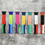 Silicone Color Matching Replacement Watchbands For Apple Watch Series 6 & SE & 5 & 4 44mm / 3 & 2 & 1 42mm, For Apple Watch 44mm/42mm(Black+Red+White), For Apple Watch 44mm/42mm(Light Blue+Dark Blue+Yellow)                                              ...