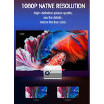 جهاز عرض رقمي LED عالي الدقة T10 1920x1080P بسطوع 3600 لومن محمول للمنزل، إصدار أندرويد