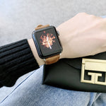 Crazy Horse Texture + Flat Texture Leather Replacement Watchbands For Apple Watch Series 6 & SE & 5 & 4 40mm / 3 & 2 & 1 38mm, For Apple Watch Series 7 41mm / 6 & SE & 5 & 4 40mm / 3 & 2 & 1 38mm                                                         ...