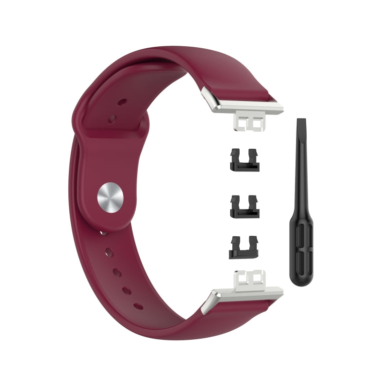 For Huawei Watch Fit 18mm Back Buckle Style Silicone Solid Color Replacement Strap Watchband, EDA001311001A, EDA001311001B, EDA001311001C, EDA001311001D, EDA001311001E, EDA001311001F, EDA001311001G, EDA001311001H, EDA001311001I, EDA001311001J