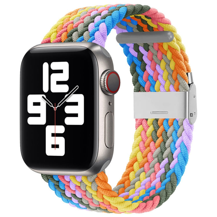 Braided + Stainless Steel Replacement Watchbands For Apple Watch Series 6 & SE & 5 & 4 40mm / 3 & 2 & 1 38mm, For Apple Watch Series 8&7 41mm / SE 2&6&SE&5&4 40mm / 3&2&1 38mm, For Apple Watch Series 7 41mm / 6 & SE & 5 & 4 40mm                        ...