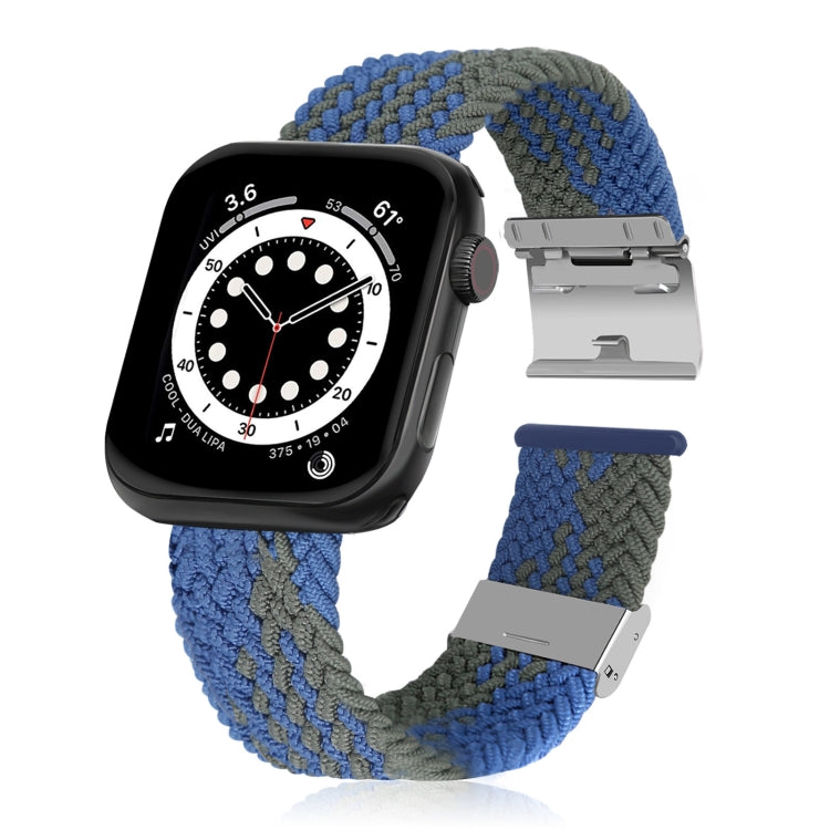 Braided + Stainless Steel Replacement Watchbands For Apple Watch Series 6 & SE & 5 & 4 40mm / 3 & 2 & 1 38mm, For Apple Watch Series 8&7 41mm / SE 2&6&SE&5&4 40mm / 3&2&1 38mm, For Apple Watch Series 7 41mm / 6 & SE & 5 & 4 40mm                        ...