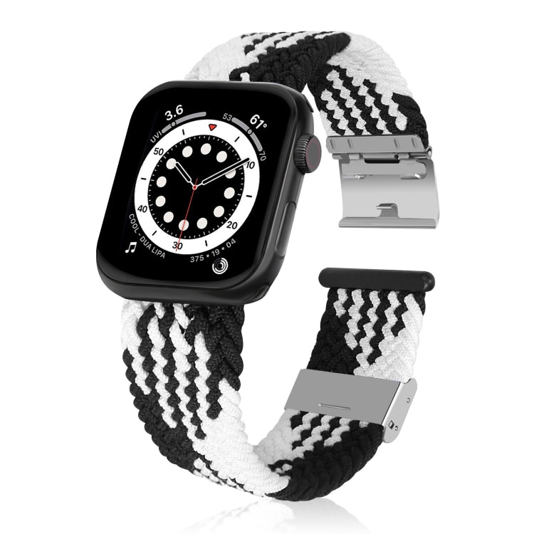 Braided + Stainless Steel Replacement Watchbands For Apple Watch Series 6 & SE & 5 & 4 40mm / 3 & 2 & 1 38mm, For Apple Watch Series 8&7 41mm / SE 2&6&SE&5&4 40mm / 3&2&1 38mm, For Apple Watch Series 7 41mm / 6 & SE & 5 & 4 40mm                        ...