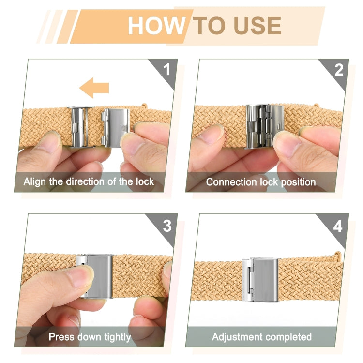 Braided + Stainless Steel Replacement Watchbands For Apple Watch Series 6 & SE & 5 & 4 40mm / 3 & 2 & 1 38mm, For Apple Watch Series 8&7 41mm / SE 2&6&SE&5&4 40mm / 3&2&1 38mm, For Apple Watch Series 7 41mm / 6 & SE & 5 & 4 40mm                        ...