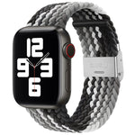 Braided + Stainless Steel Replacement Watchbands For Apple Watch Series 6 & SE & 5 & 4 44mm / 3 & 2 & 1 42mm, For Apple Watch Ultra 49mm / Series 8&7 45mm / SE 2&6&SE&5&4 44mm / 3&2&1 42mm, For Apple Watch Series 7 45mm / 6 & SE & 5 & 4 44mm           ...