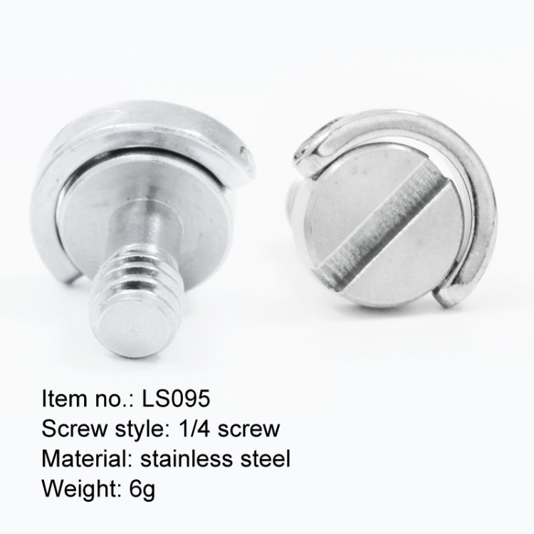 EXIN LS095 2 PCS D Ring Screws Camera Plate Mount 1/4 inch Quick Release Screws, LS095