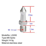 BEXIN LS006 2PCS Stainless Steel M8 inch Feet Screws For SLR Tripod, LS006