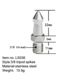BEXIN LS036 2PCS Stainless Steel 3/8 inch Feet Screws For SLR Tripod, LS036