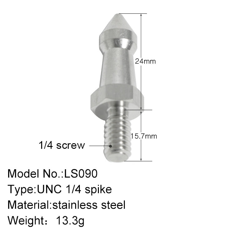BEXIN LS090 2PCS Stainless Steel 1/4 inch Feet Screws For SLR Tripod, LS090