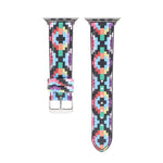 Marble Ethnic Style Printed Leather Watchband For Apple Watch Series 6 & SE &, 5 & 4 44mm / 3 & 2 & 1 42mm, 5 & 4 40mm / 3 & 2 & 1 38mm