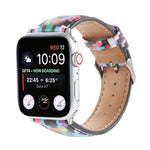 Marble Ethnic Style Printed Leather Watchband For Apple Watch Series 6 & SE &, 5 & 4 44mm / 3 & 2 & 1 42mm, 5 & 4 40mm / 3 & 2 & 1 38mm