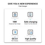 WK WP-U57 Max 18W Maxspeed QC3.0 Fast Charger + USB to 8 Pin Data Cable, US Plug