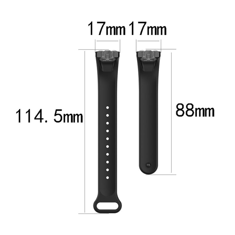 For Samsung Galaxy Fit SM-R370 Silicone Glossy Nail Button Replacement Strap Watchband