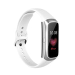 For Samsung Galaxy Fit SM-R370 Silicone Steel Shrapnel Black Buckle Replacement Strap Watchband