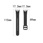 For Samsung Galaxy Fit SM-R370 Silicone Steel Shrapnel Black Buckle Replacement Strap Watchband