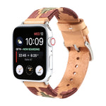 Woven Contrast Leather Strap, For Apple Watch Ultra 49mm / Series 8&7 45mm / SE 2&6&SE&5&4 44mm / 3&2&1 42mm, For Apple Watch Series 8&7 41mm / SE 2&6&SE&5&4 40mm / 3&2&1 38mm