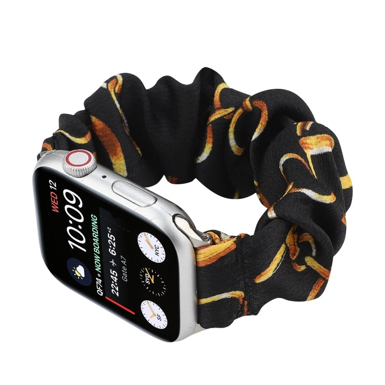 Fabric Hair Ring Replacement Strap Watchband For, Apple Watch Series 8&7 45mm / SE 2&6&SE&5&4 44mm / 3&2&1 42mm, Apple Watch Series 8&7 41mm / SE 2&6&SE&5&4 40mm / 3&2&1 38mm