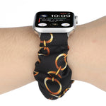 Fabric Hair Ring Replacement Strap Watchband For, Apple Watch Series 8&7 45mm / SE 2&6&SE&5&4 44mm / 3&2&1 42mm, Apple Watch Series 8&7 41mm / SE 2&6&SE&5&4 40mm / 3&2&1 38mm