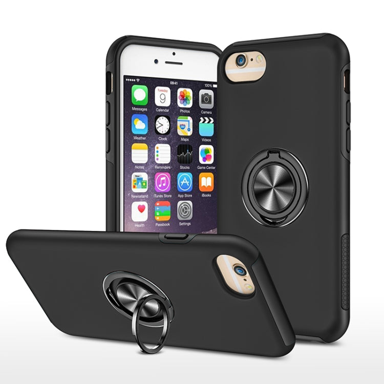 PC + TPU Shockproof Magnetic Protective Case with Invisible Ring Holder, For iPhone 6, For iPhone 6 Plus, For iPhone SE 2022 / SE 2020 / 8 / 7, For iPhone 8 Plus / 7 Plus, For iPhone XS / X, For iPhone XR, For iPhone XS Max, For iPhone 11