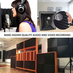 30x30x2.5cm Triangular Groove Style Recording Studio Drum Video Room Sound Insulation Board Silencer Cotton, 6 PCS, 10 PCS, 12 PCS, 20 PCS, 24 PCS