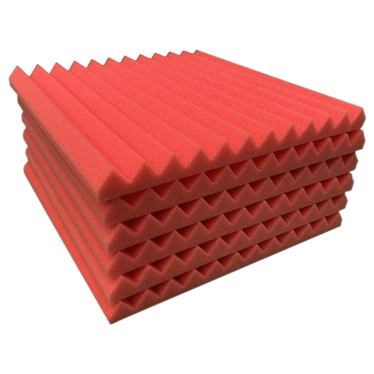 30x30x2.5cm Triangular Groove Style Recording Studio Drum Video Room Sound Insulation Board Silencer Cotton, 6 PCS, 10 PCS, 12 PCS, 20 PCS, 24 PCS