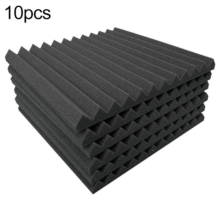 30x30x2.5cm Triangular Groove Style Recording Studio Drum Video Room Sound Insulation Board Silencer Cotton, 6 PCS, 10 PCS, 12 PCS, 20 PCS, 24 PCS