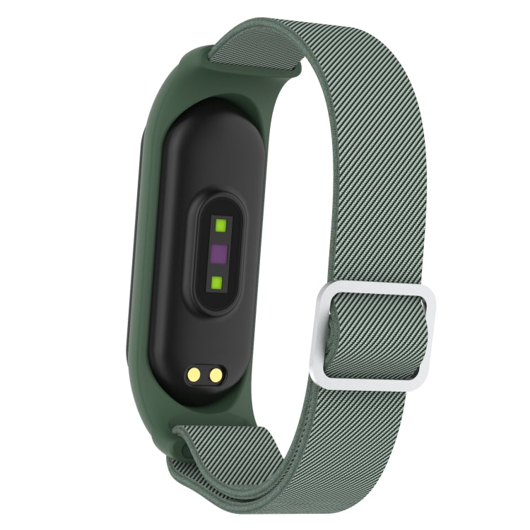 For Xiaomi Mi Band 3 / 4 / 5 Twill 8-shaped Buckle Elastic Replacement Strap Watchband