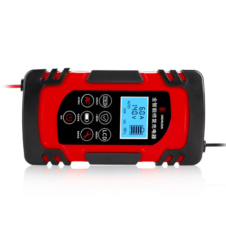 DEMUDA DC-80 Car Battery Charger 12V/24V Intelligent Pulse Repair Type Lead-acid Battery, AU Plug, US Plug, EU Plug, JP Plug, UK Plug