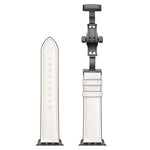 Genuine Leather + Butterfly Black Buckle Replacement Watchbands For Apple Watch Series 6 & SE & 5 & 4 40mm / 3 & 2 & 1 38mm, Black Buckle For Apple Watch Series 8&7 41mm / SE 2&6&SE&5&4 40mm / 3&2&1 38mm                                                 ...