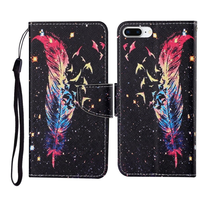 Painted Pattern Horizontal Flip Leathe Case, For iPhone 6, For iPhone 6 Plus, For iPhone 7 Plus