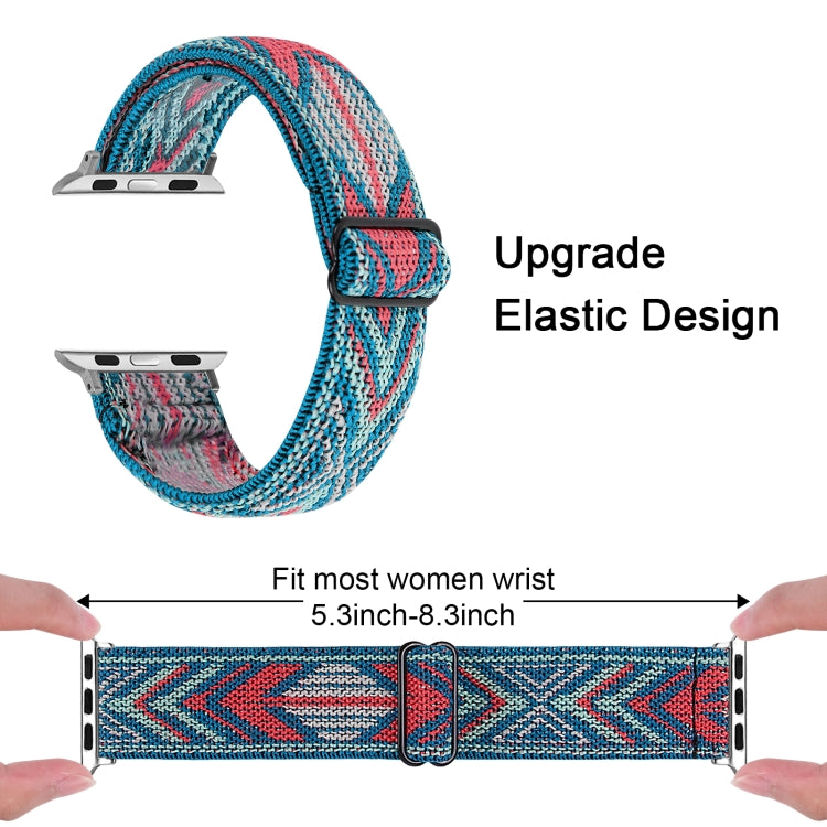 Elastic Watch Strap, For Apple Watch Series 7 45mm / 6 & SE & 5 & 4 44mm / 3 & 2 & 1 42mm, For Apple Watch Series 7 41mm / 6 & SE & 5 & 4 40mm / 3 & 2 & 1 38mm, For Apple Watch Apple Watch Series 7 45mm / 6 & SE & 5 & 4 44mm / 3 & 2 & 1 42mm           ...