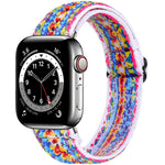 Elastic Watch Strap, For Apple Watch Series 7 45mm / 6 & SE & 5 & 4 44mm / 3 & 2 & 1 42mm, For Apple Watch Series 7 41mm / 6 & SE & 5 & 4 40mm / 3 & 2 & 1 38mm, For Apple Watch Apple Watch Series 7 45mm / 6 & SE & 5 & 4 44mm / 3 & 2 & 1 42mm           ...