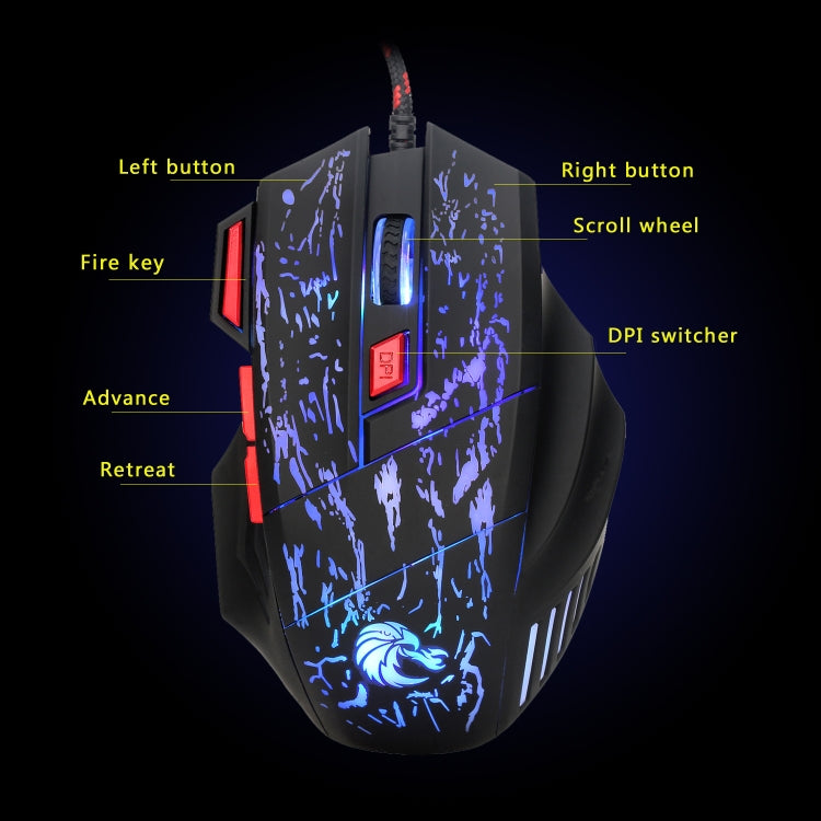 HXSJ P6+V100+H300 Keyboard Mouse Converter + One-handed Keyboard + Gaming Mouse Set, P6+V100+H300