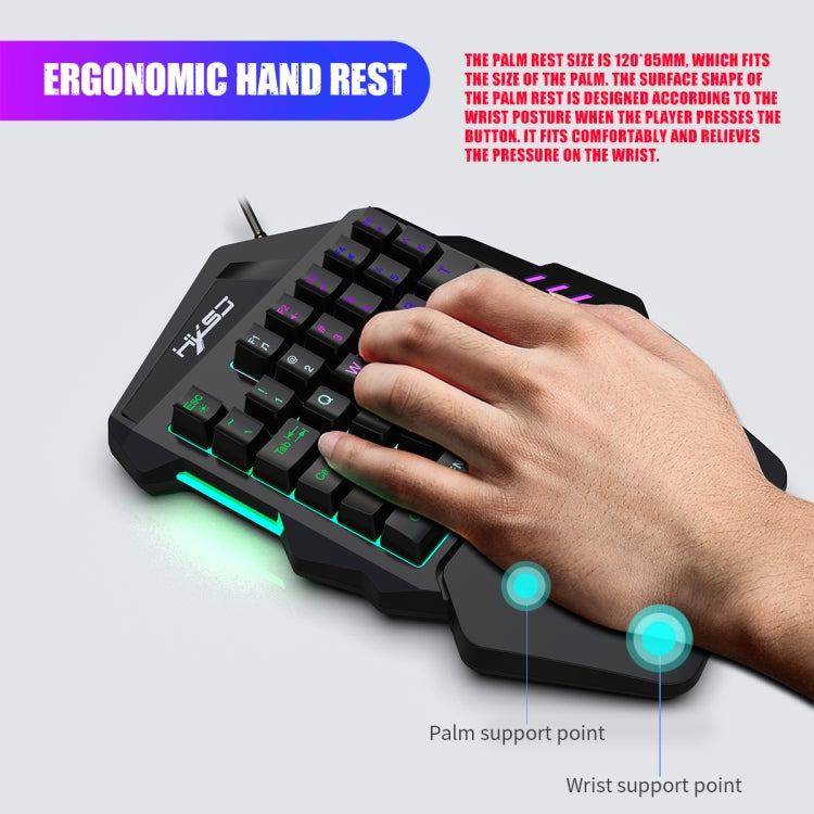 HXSJ P6+V100+H300 Keyboard Mouse Converter + One-handed Keyboard + Gaming Mouse Set, P6+V100+H300