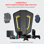 HXSJ P6+V100+H300 Keyboard Mouse Converter + One-handed Keyboard + Gaming Mouse Set, P6+V100+H300
