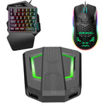 HXSJ P6+V100+J900 Keyboard Mouse Converter + One-handed Keyboard + Gaming Mouse Set, P6+V100+J900