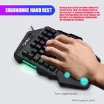 HXSJ P6+V100+J900 Keyboard Mouse Converter + One-handed Keyboard + Gaming Mouse Set, P6+V100+J900