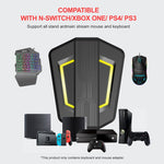 HXSJ P6+V100+J900 Keyboard Mouse Converter + One-handed Keyboard + Gaming Mouse Set, P6+V100+J900