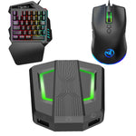 HXSJ P6+V100+A883 Keyboard Mouse Converter + One-handed Keyboard + Gaming Mouse Set, P6+V100+A883
