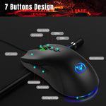 HXSJ P6+V100+A883 Keyboard Mouse Converter + One-handed Keyboard + Gaming Mouse Set, P6+V100+A883