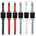 Universal T-shaped Thin Leather Watch Strap, For Apple Watch Series 7 45mm / 6 & SE & 5 & 4 44mm / 3 & 2 & 1 42mm, For Apple Watch Series 7 41mm / 6 & SE & 5 & 4 40mm / 3 & 2 & 1 38mm                                                                     ...