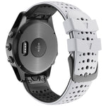 For Garmin Fenix 6 Two-color Silicone Round Hole Quick Release Replacement Strap Watchband, For Garmin Fenix 6