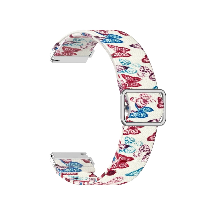 Adjustable Elastic Printing Replacement Watchband, 20mm For Samsung Galaxy Watch Active2 / Active, 22mm For Galaxy Watch3 45mm/ Huawei Watch GT 2 Pro