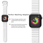 Business B Style Silicone Watch Strap, For Apple Watch Series 7 45mm / 6 & SE & 5 & 4 44mm / 3 & 2 & 1 42mm, For Apple Watch Ultra 49mm / Series 8&7 45mm / SE 2&6&SE&5&4 44mm / 3&2&1 42mm
